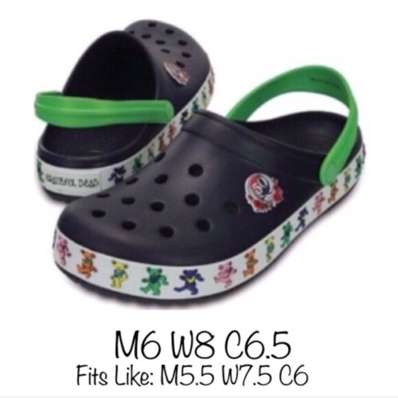 GRATEFUL DEAD CROCS 50th ANNIVERSARY M6 W8 C6.5 - Picture 1 of 11